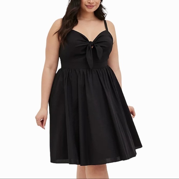 Torrid black fit and flare sundress size 3X - Picture 2 of 12